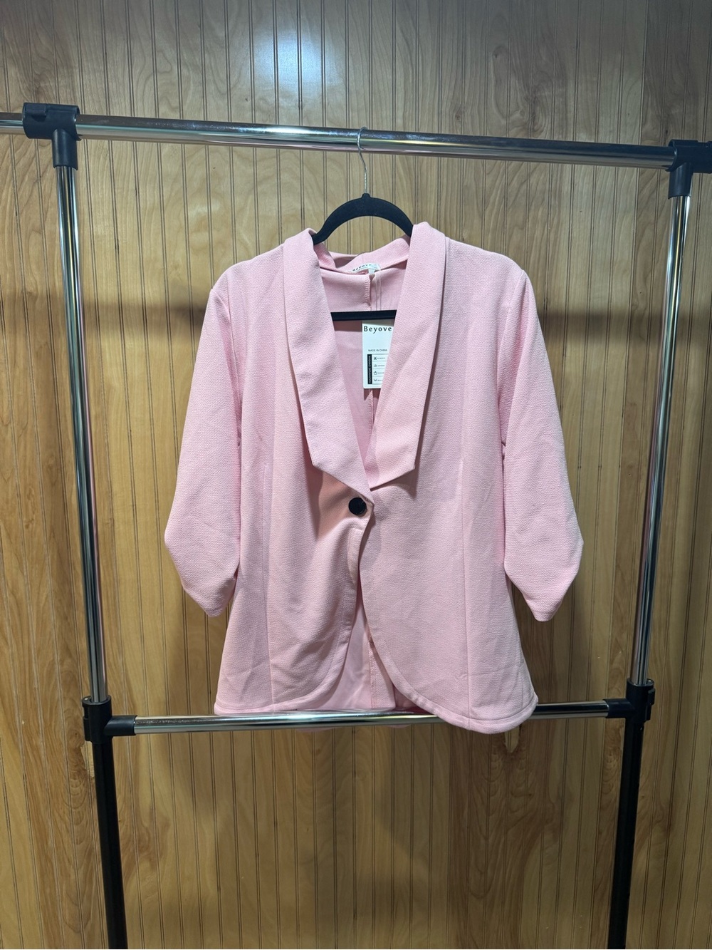 Pink Knit Blazer